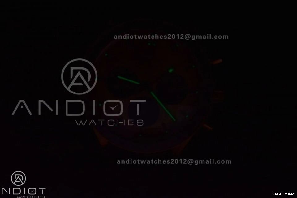 HighQuality RMF Edition in Moonshine Best Strap YG Dial Gold Black Rubber Moonwatch Speedmaster 456 on YG Manual Chrono 0216